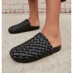 NEW Women's Loeffler Randall Levi Woven Leather Clogs/Mules | sz 9.5 | msrp $325